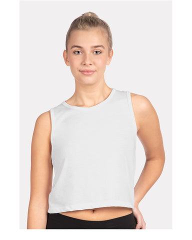 NL 65% poly Crop Top - White