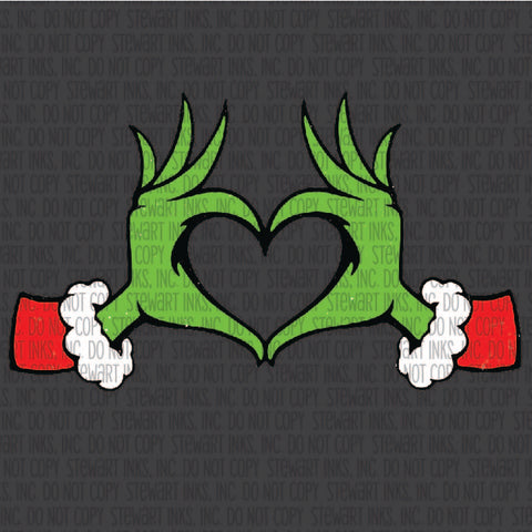 Transfer - Grinch Heart Hands