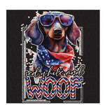 Transfer - Red White and Woof Dachshund