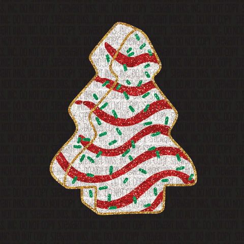 Transfer - Glitter Christmas Tree Cake