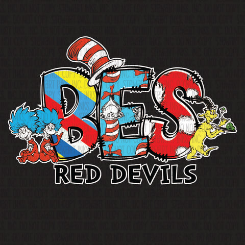 Transfer - School Seuss BES Red Devils