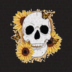 Transfer - Skull and Sunflowers