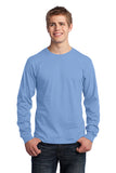 port & company long sleeve adult light blue
