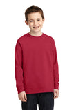 port & company long sleeve youth red