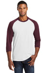 port & company ragland adult white and maroon