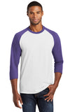 port & company raglan adult white and purple