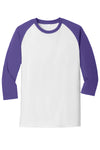 Port & Co Raglan: White/Purple