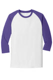 Port & Co Raglan: White/Purple