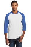 port & company raglan adult white and royal