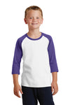 port & company ragland youth white and purple