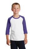 port & company ragland youth white and purple