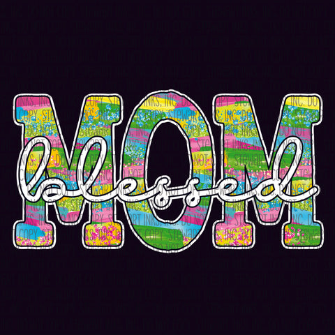 Transfer - Blessed Mom Colorful One
