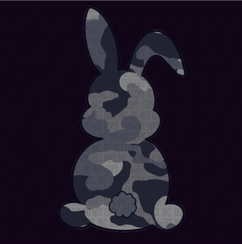 Transfer - Grey Camo Bunny