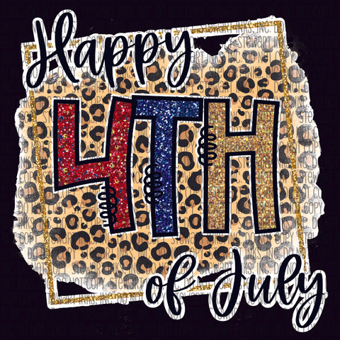 Transfer - Happy 4th of July leopard