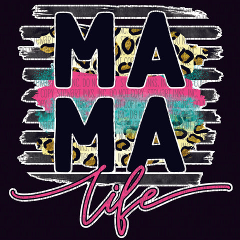 Transfer - Mama Life Stripe Background