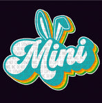 Transfer - Mini Retro Bunny Ears Teal