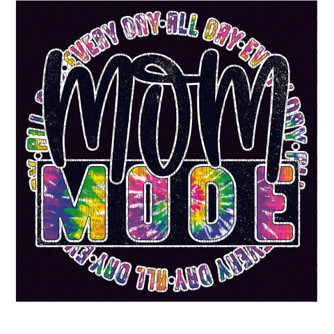 Transfer - Mom Mode Distressed Tie Dye