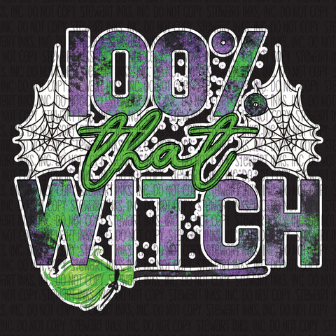 Transfer - 100% That Witch! Purple & Green