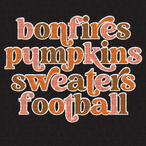 Transfer - Bonfires Pumpkins Sweaters Football