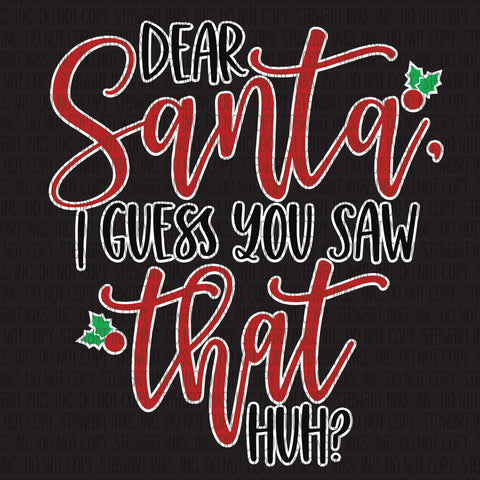 Transfer - Dear Santa I Guess You Saw That