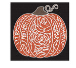 Transfer - Floral Pattern Pumpkin Orange