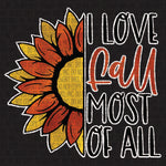 Transfer - I love Fall Most of All Sunflower
