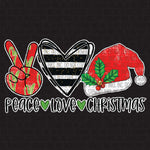 Transfer - Peace Love Christmas Stripes