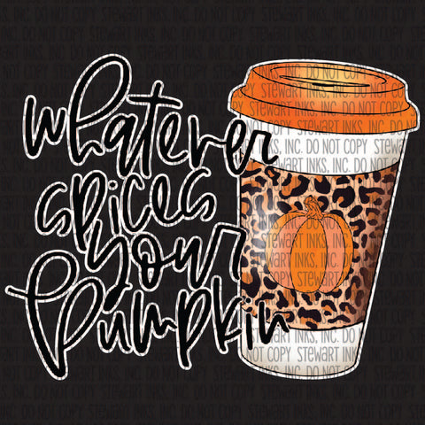 Transfer - Whatever Spices Your Pumpkin Leopard Cup