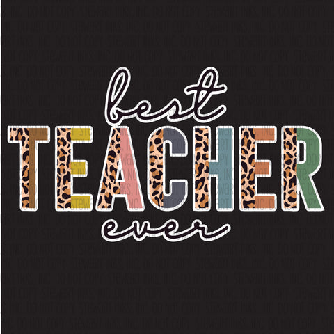 Transfer - Best Teacher Ever half lep half color