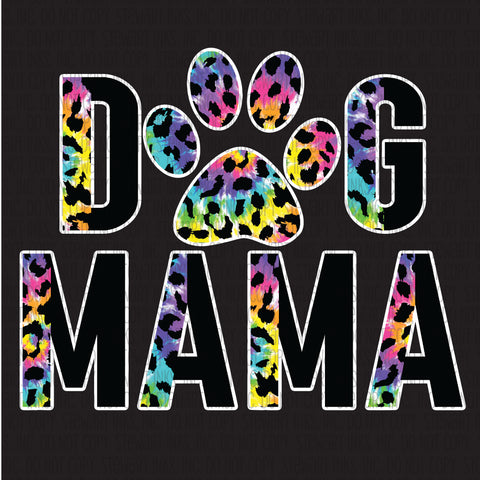 Transfer - Dog Mama Half Leopard Tie-Dye