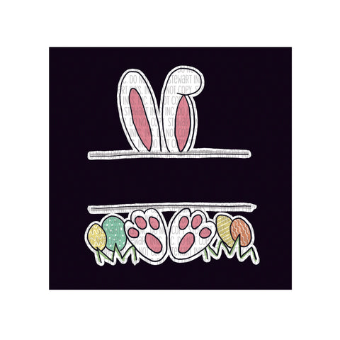 Transfer - Bunny Monogram Pink