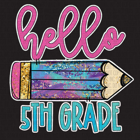 Transfer - Hello 5th Grade Color Pencil