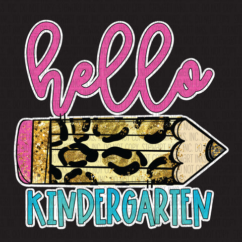 Transfer - Hello Kindergarten Leopard Pencil