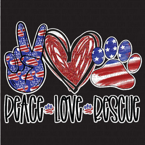 Transfer - Peace Love & Rescue Flag