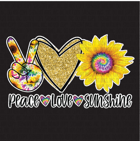 Transfer - Peace Love & Sunshine Tie-Dye